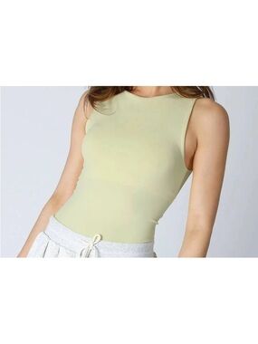 Nikibiki Fitted Crewneck Tank in Light Green